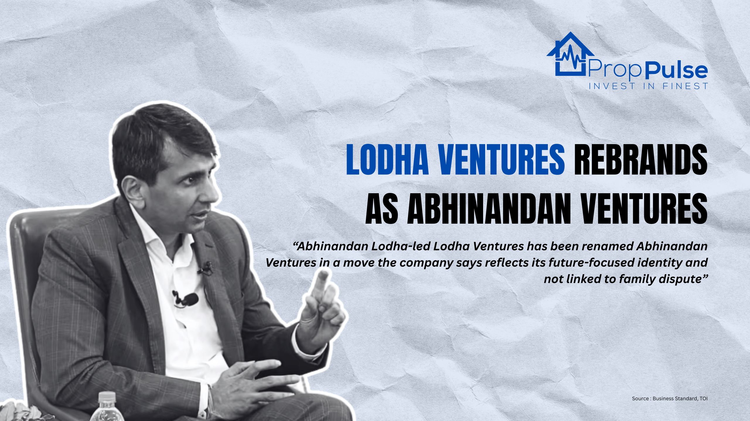Lodha Ventures Rebrands as Abhinandan Ventures, Marking a New Chapter in Innovation and Identity